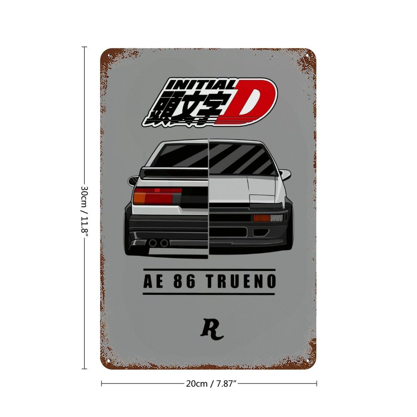 Amazon.co.jp: ブリキ看板 頭文字d イニシャル D Ae86 鉄絵画 装飾鉄絵